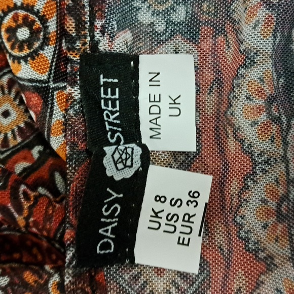 DOLLS KILL Daisy Street Floral Mesh Wrap Top Small - Picture 7 of 9